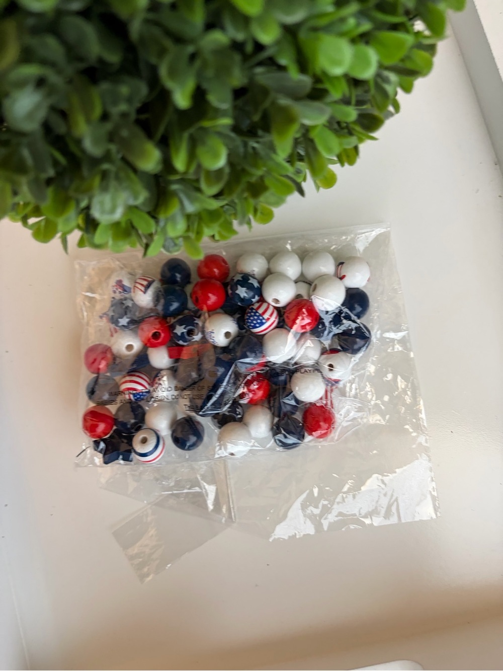 Patriotic Bead Mix - Red, White & Blue Craft Beads